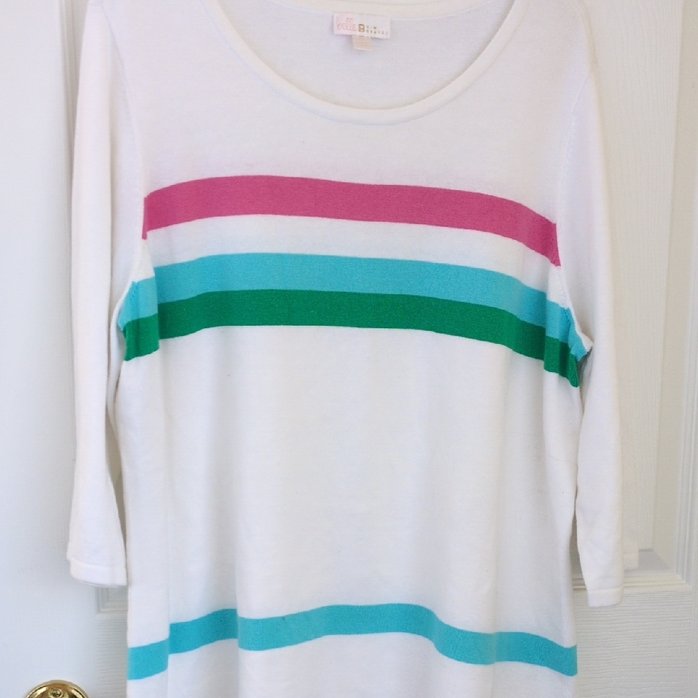 Belle by Kim Gravel White Knit Top